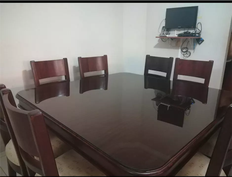 Corotos Comedor Caoba Cuadrado 8 Sillas