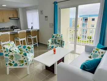 apartamentos - Hermoso y Coqueto Amueblado 2Hab cin Área Social en Bávaro Punta Cana