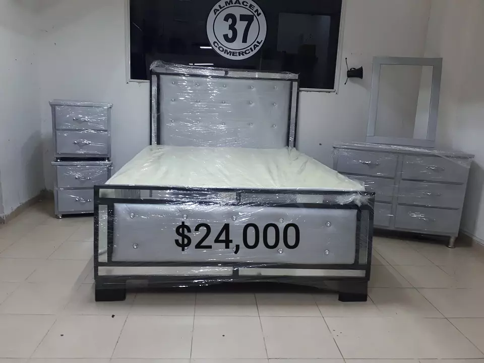 Corotos Juego de Habitación Gris con Colchon Incluido