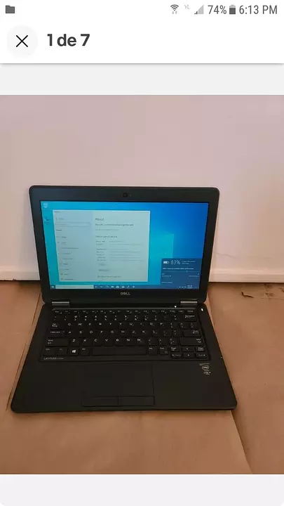 Laptop Dell Latitude E7250 de 5 Generación 8 GB de Ram y 256 SSD 