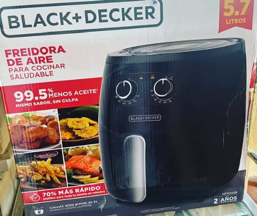 Freidora de Aire Sin Aceite Black and Decker 5.7 Litros Air Fryer