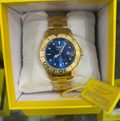 Reloj invicta dorado online con azul