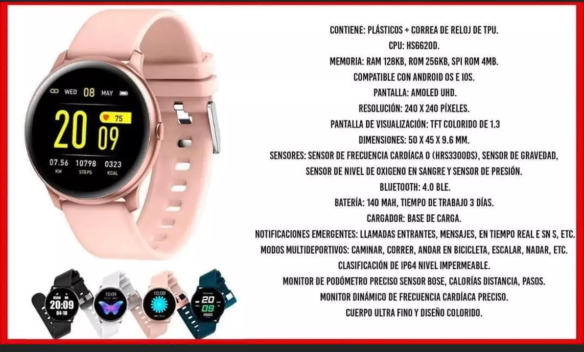 Reloj inteligente 2025 hyundai p240