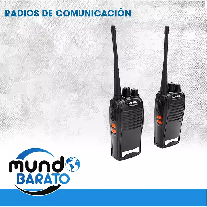 2 Radios de Comunicacion Baofeng Walkie Talkie Radio