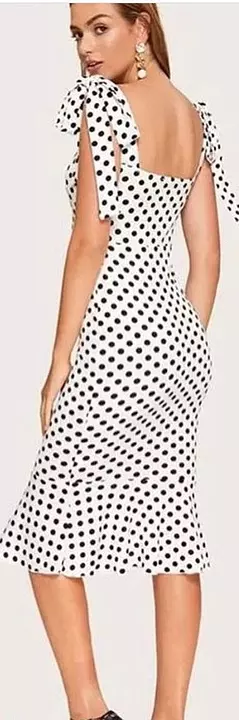 Vestido blanco con puntos negros hot sale