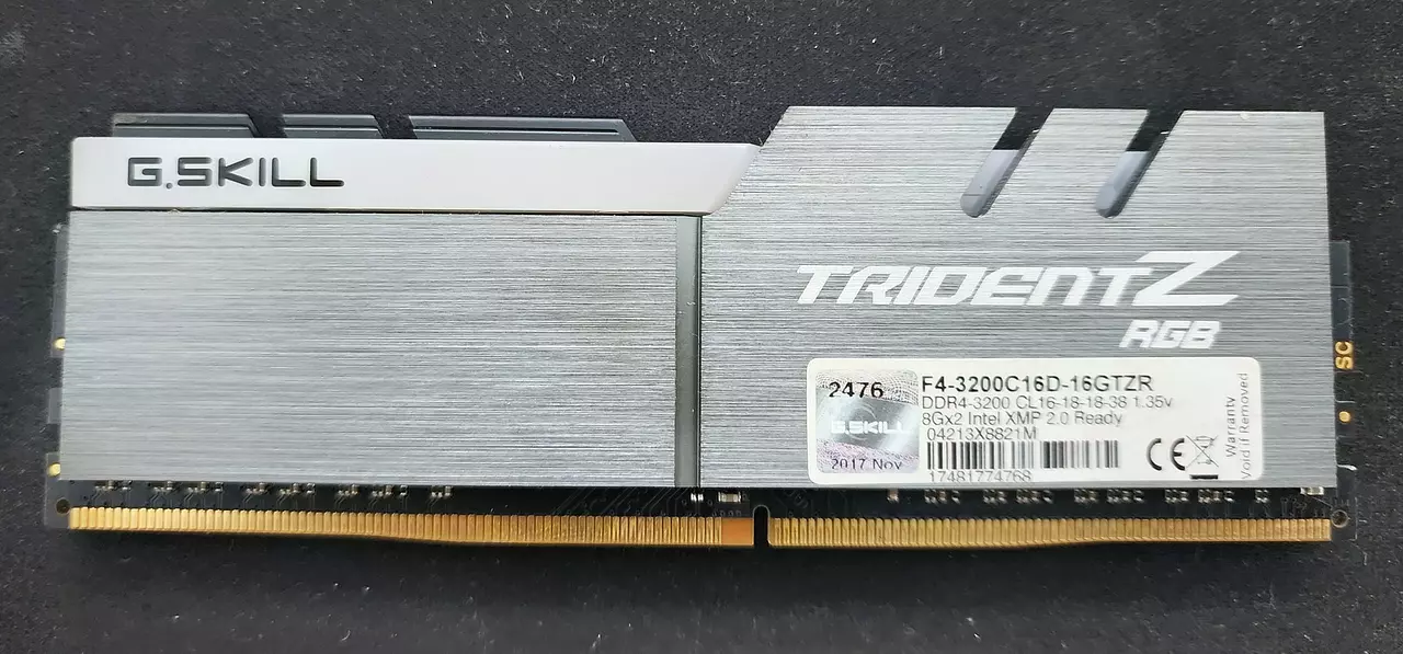 G.SKILL Trident Z RGB Series (Intel XMP) DDR4 RAM 16GB (2x8GB) 3200MT/s