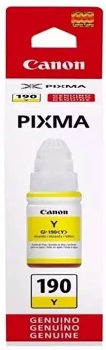 Botella de Tinta Canon GI 190 0670C001AB Amarillo Original.