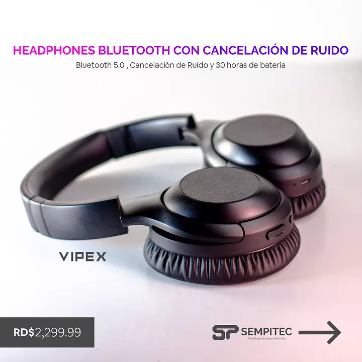 Corotos Headphones Bluetooth con Cancelaci n de Ruido Activa VIPEX