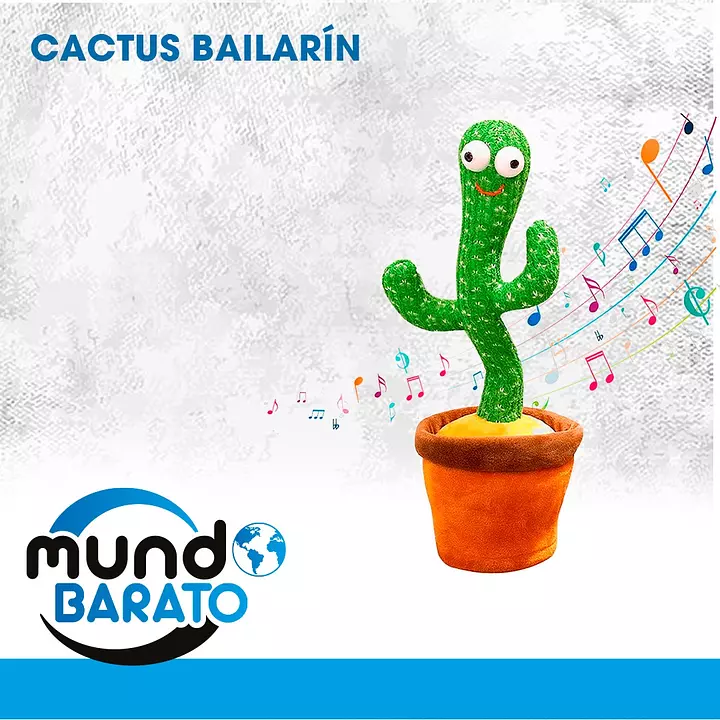 Cactus bailarín graba repite brilla recargable