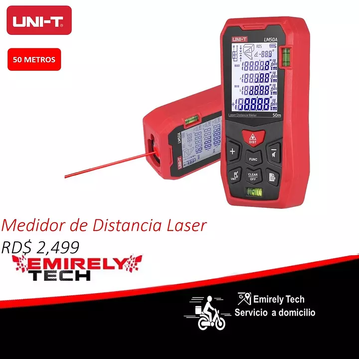 Medidor de Distancia Laser Digital 50 m