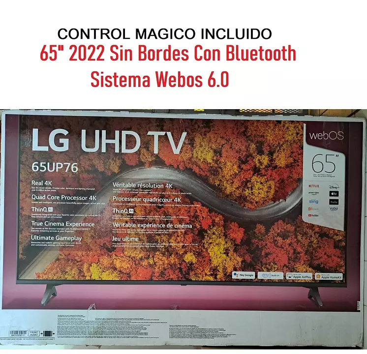 Pantalla 65 Pulgadas 4k Smart Tv LG 65up7670puc Bluetooth