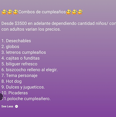 Corotos  Número 1 para cumpleaños