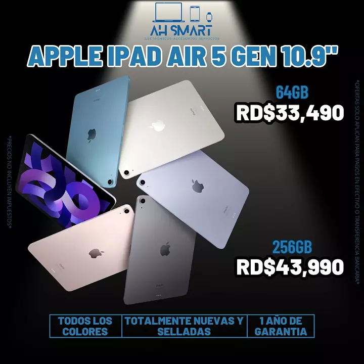 Corotos  Apple iPad Air 5 Gen 64GB 256GB Selladas Nuevas