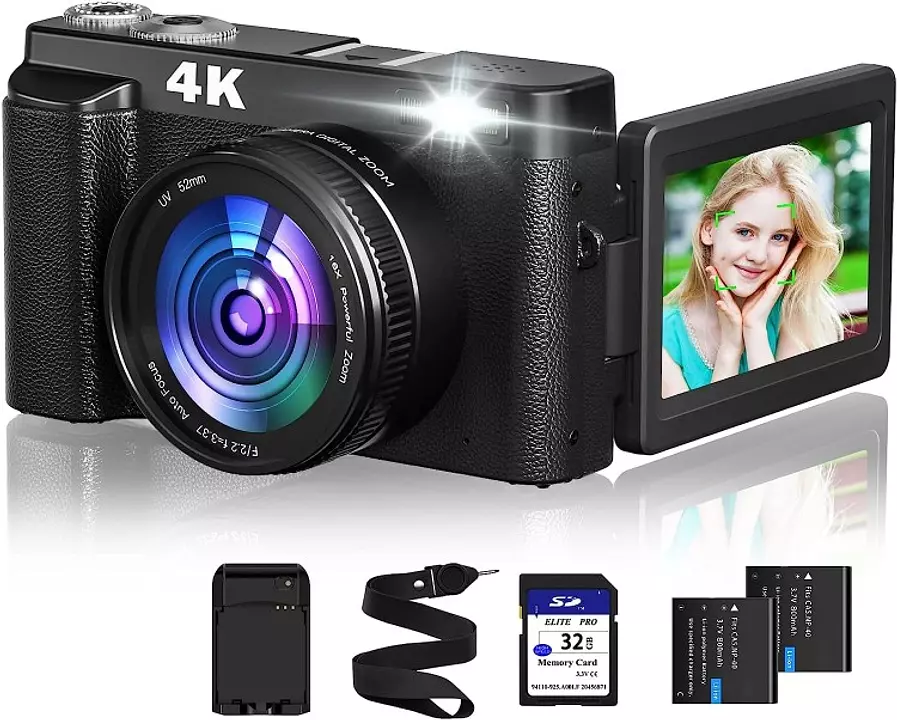 Corotos  Camara digital 4K para fotografia y video (enfoque